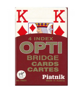 Kaartspel OPTI Bridge Piatnik - rood